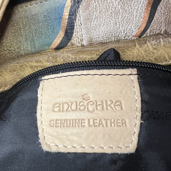 Vintage ANUSCHKA Hand-Painted Jungle Print Shoulder Bag - Picture 12 of 16